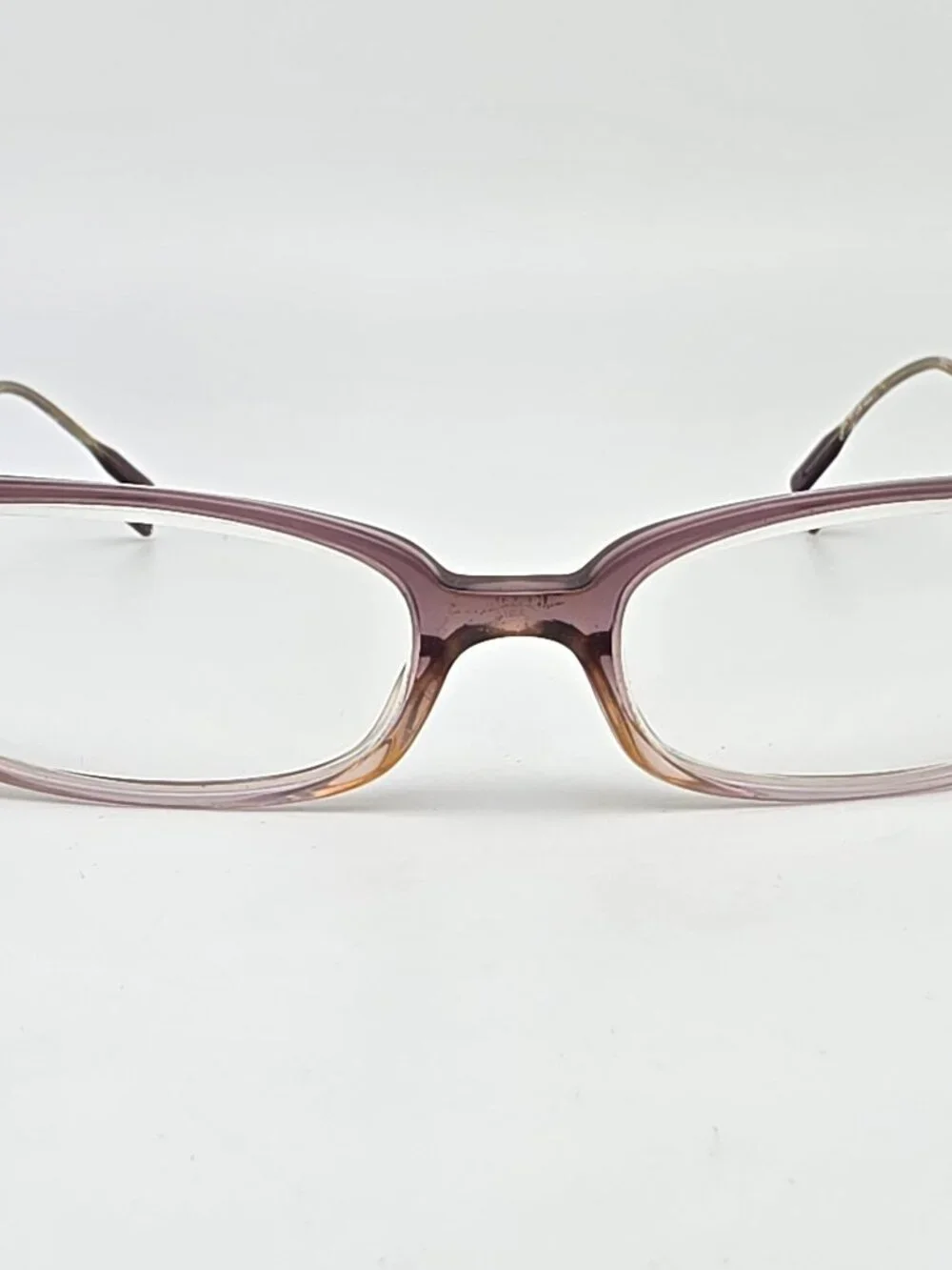 Versace Mod. Purple Fade Silver Rhinestone Petite Eyeglasses Frame w/ Case Italy